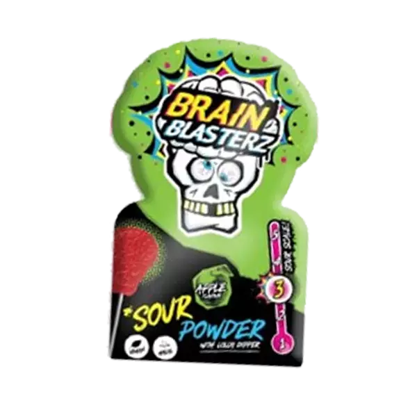 Brain Blasterz Sour Powder and Lollipop godis 10g