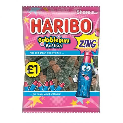 Haribo Bubblegum Bottles Zing 160g