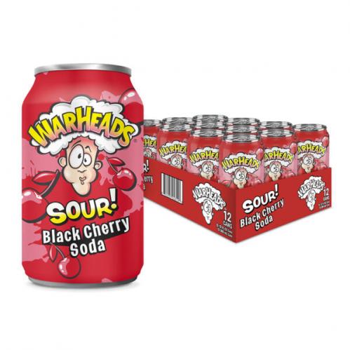 Warheads Sour Soda - Black Cherry 355ml