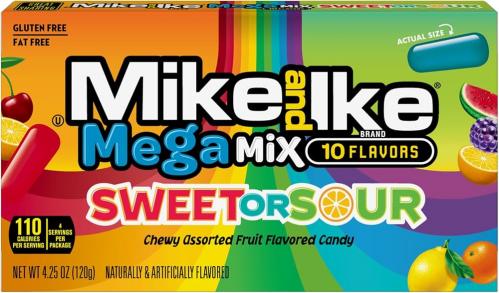 Mike and Ike Mega Mix Sweet or Sour 120g