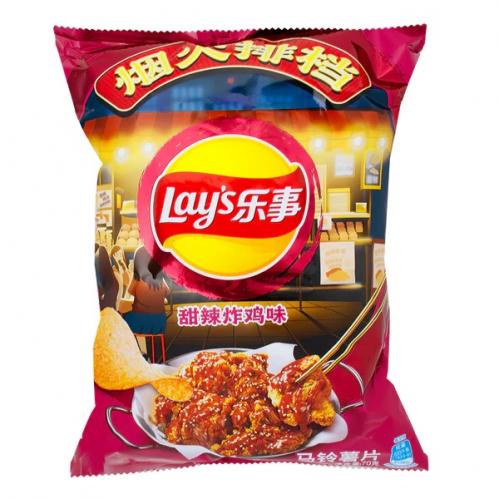 Lays Potato Chips Sweet Spicy Fried Chicken 70g