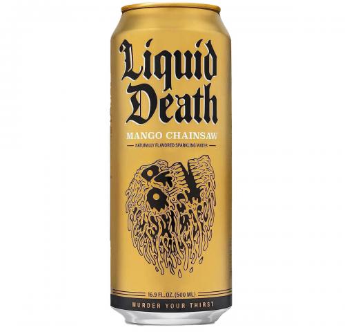 Liquid Death Sparkling Water Mango Chainsaw 500ml