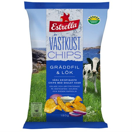 VÄSTKUSTCHIPS GRÄDDFIL/LÖK 180G