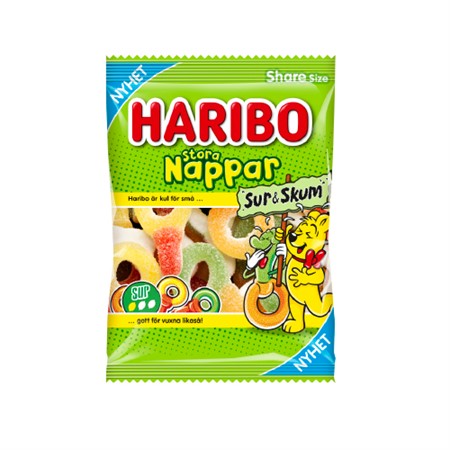 STORA NAPPAR FRUKT SUR 150 G