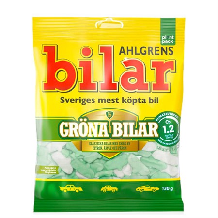 Ahlgrens bilar Gröna bilar 100g