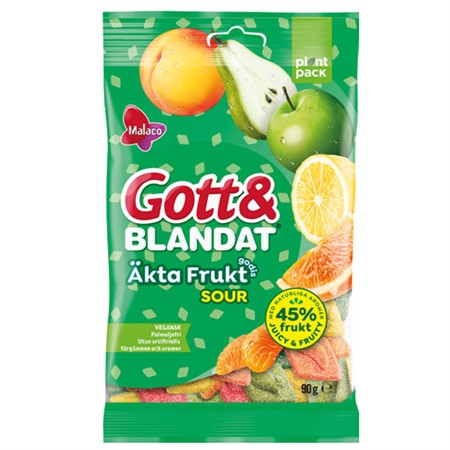 G&B Äkta Fruktgodis Sura 90g