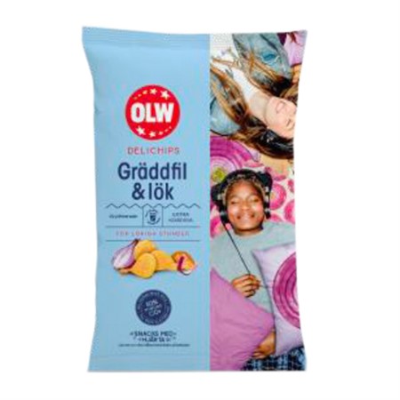 OLW Delichips Gräddfil & Lök 150 g