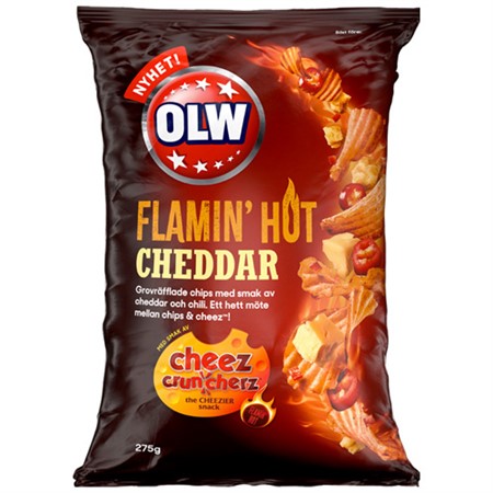 OLW Flamin hot cheddar 275g