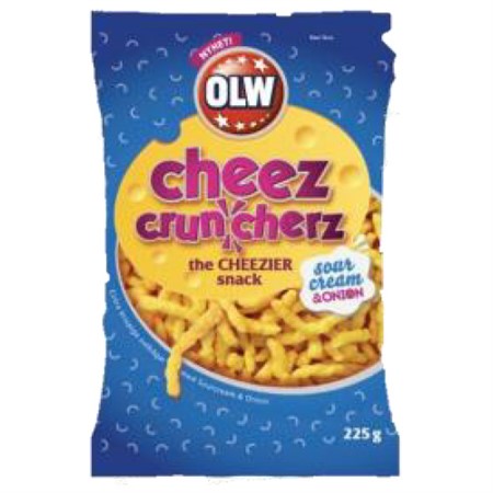 OLW Cheez Crunch Sourcream & Onion 225g