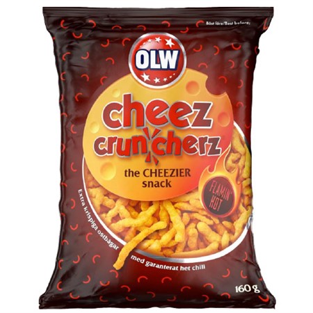 CHEEZ CRUNCHERZ FLAMIN HOT 160g