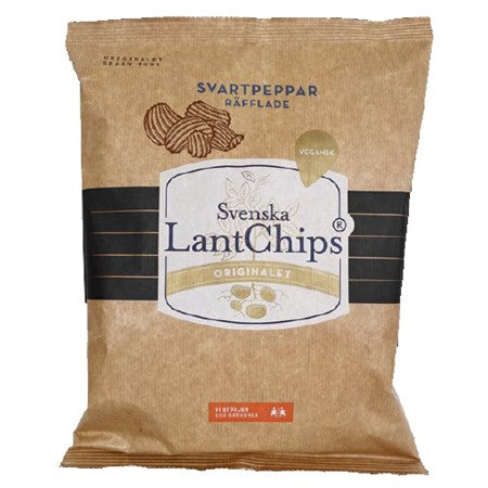 LantChips 200g Svartpeppar Räfflade